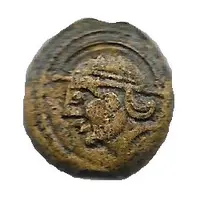 Bronze with helmeted head CRICIRV