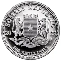 100 Shillings Leopard, Silver