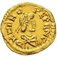 Tremissis in the name of Zeno Milan mint