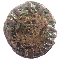 Denier - Louis VII and bishop Gautier Laon