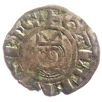 Denier - Louis VII and bishop Gautier Laon