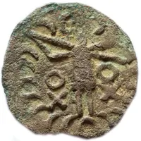 1 Denarius circle and X, circle and X