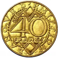 40 Francs Pattern