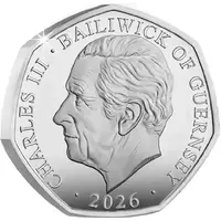 50 Pence - Charles III Queen Elizabeth II Centenary, Silver Proof