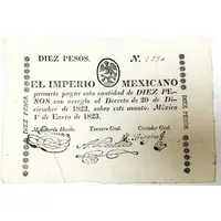 10 Pesos El Imperio Mexicano