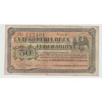 50 Centavos La Tesorería de la Federación, Guaymas