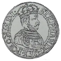 Półtalar koronny - Stefan Batory Olkusz mint