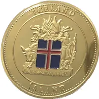 Medal - Iceland Coat of Arms and Flag