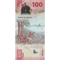 100 Pesos 100th Anniversary of the Bank of Mexico
