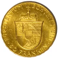 50 Franken - Franz Josef II Franz Josef II and Princess Gina