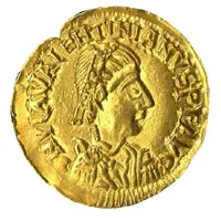 Solidus In the name of Valentinian III