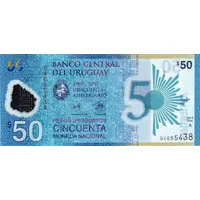 50 Pesos Uruguayos 50 years of Central Bank