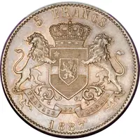 5 Francs - Léopold II