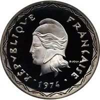 100 Francs Piedfort silver