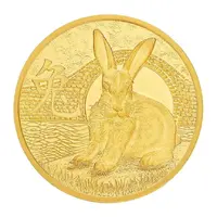 Round - Gold Ounce Year of the Rabbit