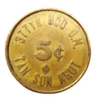Token - 5 Cents - 377th NCO O.M. Tan Son Nhut airfield, Vietnam