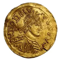 Solidus in the name of Honorius, degenerated