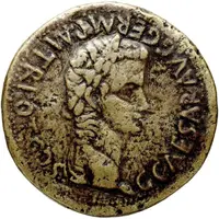 Sestertius - Caligula G TARRACINA P PRISCO V V OSCA II VIR