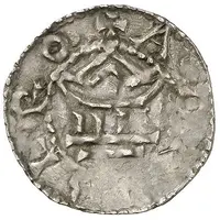 Denier - Adelbero II under Otto III