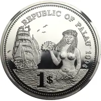 1 Dollar Fish and Coral - Platinum Essai