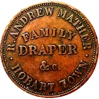 1 Penny - Robert Andrew Mather, Family Draper Hobart, Tasmania