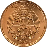 50 Seniti - Salote Tupou III Countermarked - IN MEMORIAM