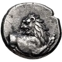 Hemidrachm Dot over HP monogram/Dot