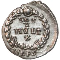 Siliqua - Honorius VOT V MVLT X, Mediolanum