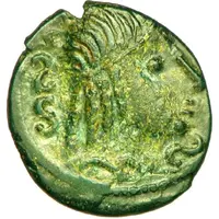 Bronze with horse and head with calamistered hair