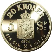 Replica - 20 Kroner / 5 Speciedaler 1874