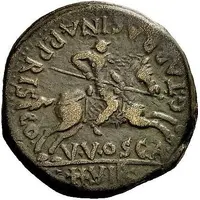 As - Caligula G TARRACINA P PRISCO V V OSCA II VIR