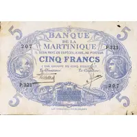 5 Francs Blue type