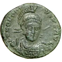 Follis - Honorius CONCORDIA AVGG, Constantinopolis