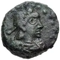 Nummus - Thrasamund Carthage mint, staurogram