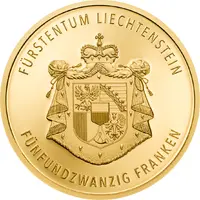 25 Franken - Anton Florian 300 Year Liechtenstein
