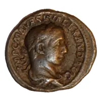 Denarius - Severus Alexander VIRTVS AVG Barbarous imitation