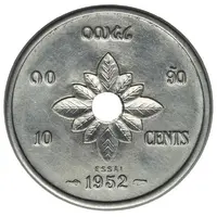 10 Cents - Sisavang Vong Piedfort Essai