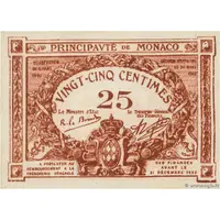 25 Centimes Monaco brun