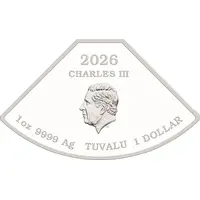 1 Dollar - Charles III Year of the Horse: Quadrant 3/4