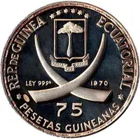 75 Pesetas Guineanas Pope John XXIII