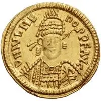 Solidus in the name of Julius Nepos Milan mint