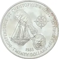 20 Dollars - Elizabeth II Independence, Silver Proof Issue