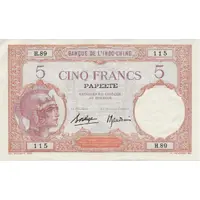 5 Francs Papeete