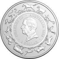 1 Dollar - Charles III 1st Portrait - Year of the Horse, Silver