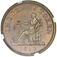 1 Penny token Thomas Halliday