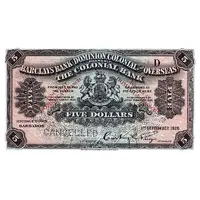 5 Dollars Barclay's Bank