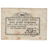 20 Kreuzers Rozsnyó