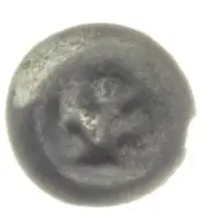 Denier Bracteate heraldic lily into two halves