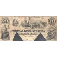 20 Dollars Central Bank of Virginia