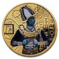 10 Dollars Egyptian God Osiris, gilded